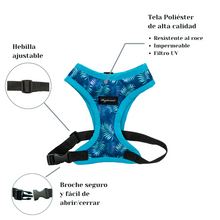 Cargar imagen en el visor de la galería, arnés para perro tropical leaves