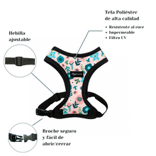 Cargar imagen en el visor de la galería, Arnés para perro Floral Pastel