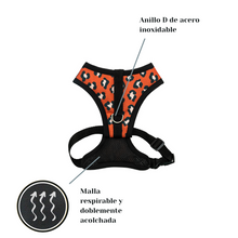 Cargar imagen en el visor de la galería, arnés para perro animal print café