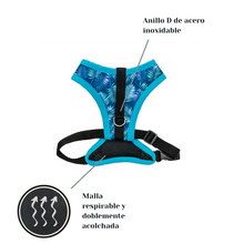 Cargar imagen en el visor de la galería, arnés para perro tropical leaves