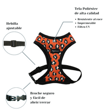 Cargar imagen en el visor de la galería, arnés para perro animal print café