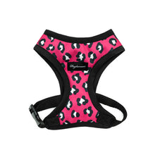 Cargar imagen en el visor de la galería, arnés para perro animal print fucsia