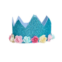 Cargar imagen en el visor de la galería, Set Feliz Cumpleaños Confetti - Corona Floral Turquesa