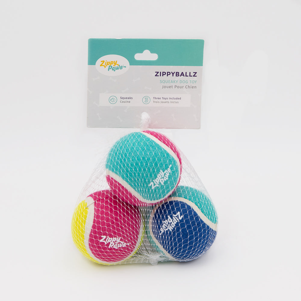 ZippyPaws Pack de 3 pelotas con sonido