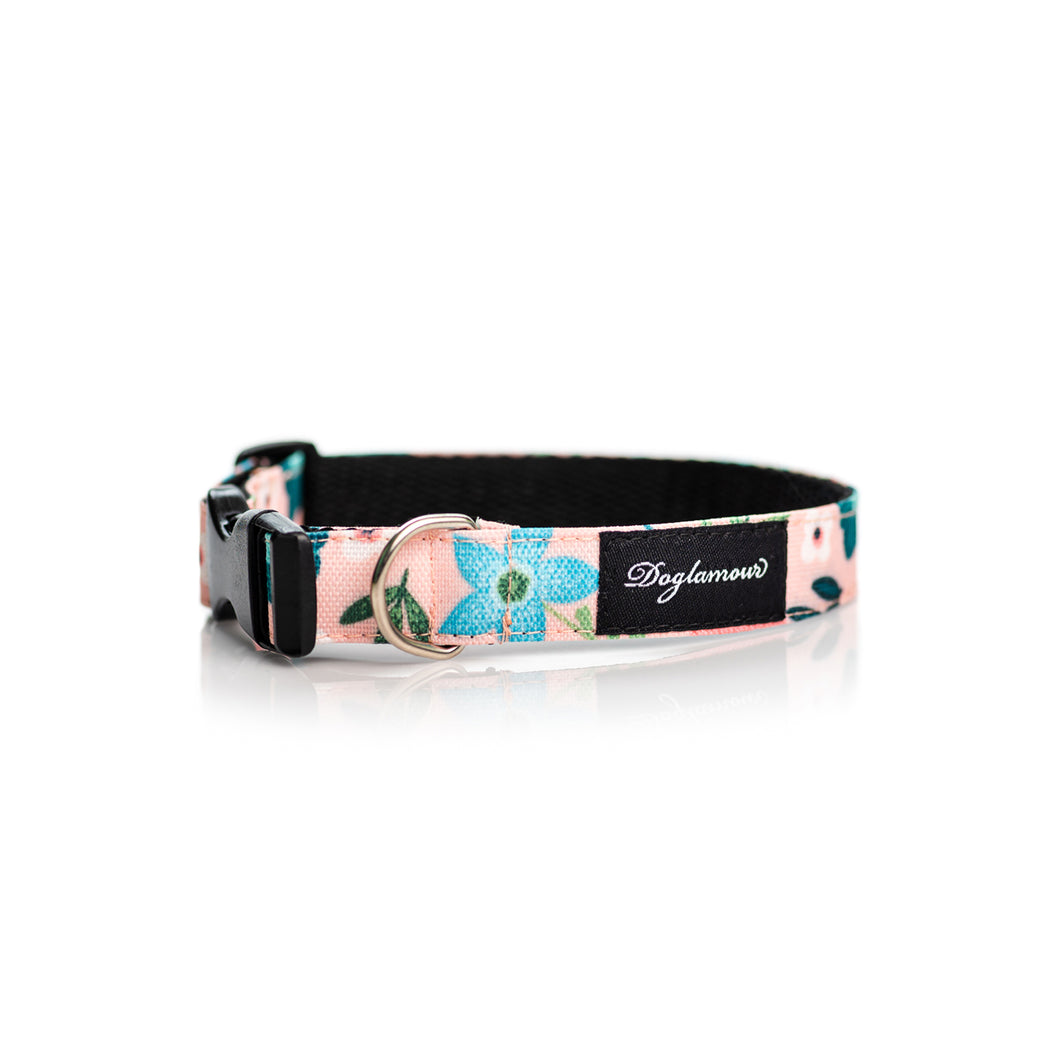 collar perro floral pastel